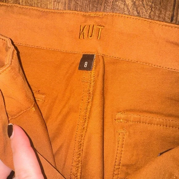 Kut from the Kloth Skinny Orange Gold Jeans - Picture 3 of 8